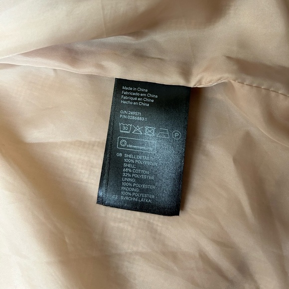 H&M Lightweight Cropped Biker Jacket in Cream - Picture 7 of 10